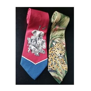 World Wildlife Fund Men's Ties with exotic animals